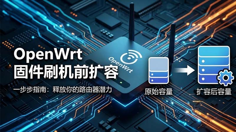 一劳永逸！OpenWrt 固件刷机前扩容保姆级教程：告别软件包空间不足
