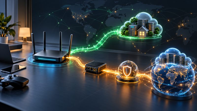 Q3000 + R4S 分流进阶:方案 B 的 Mihomo 全权 DNS 实战